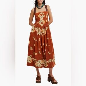 FREE PEOPLE® Until Dawn Floral MIDI Dress